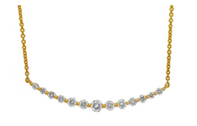 Load image into Gallery viewer, Diamond Curved Bar Necklace