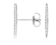 Load image into Gallery viewer, Diamond Bar Earrings