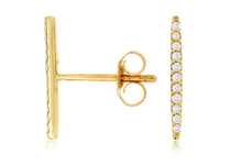 Load image into Gallery viewer, Diamond Bar Earrings