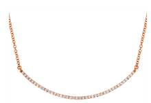 Load image into Gallery viewer, Diamond Curved Bar Necklace
