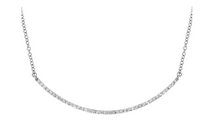 Load image into Gallery viewer, Diamond Curved Bar Necklace