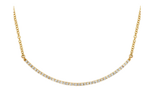 Load image into Gallery viewer, Diamond Curved Bar Necklace