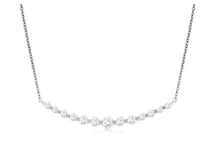 Load image into Gallery viewer, Diamond Curved Bar Necklace