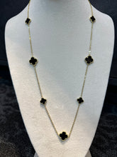 Load image into Gallery viewer, Luxe Colored Stone Clover Necklace
