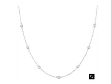Load image into Gallery viewer, Lab Grown Diamond Station Necklace