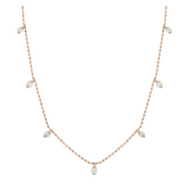 Load image into Gallery viewer, Hanging Diamond Station Necklace
