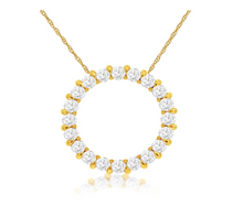 Load image into Gallery viewer, Diamond Circle Pendant Necklace
