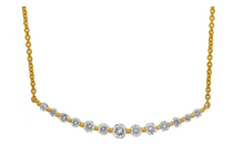 Load image into Gallery viewer, Diamond Curved Bar Necklace
