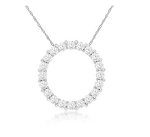 Load image into Gallery viewer, Diamond Circle Pendant Necklace
