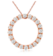 Load image into Gallery viewer, Diamond Circle Pendant Necklace
