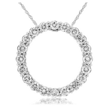 Load image into Gallery viewer, Diamond Circle Pendant Necklace
