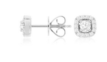 Load image into Gallery viewer, Diamond Halo Stud Earrings
