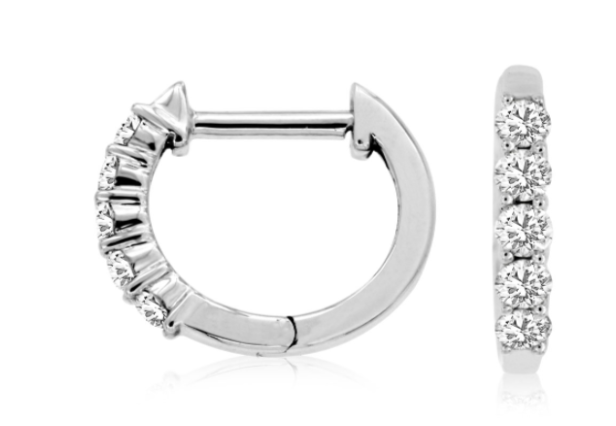 Diamond Huggie Earrings