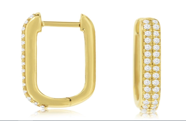 Diamond Rectangle Hoops