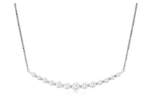 Load image into Gallery viewer, Diamond Curved Bar Necklace
