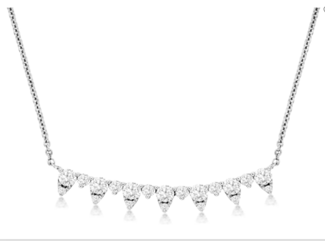 Diamond Teardrop Bar Necklace