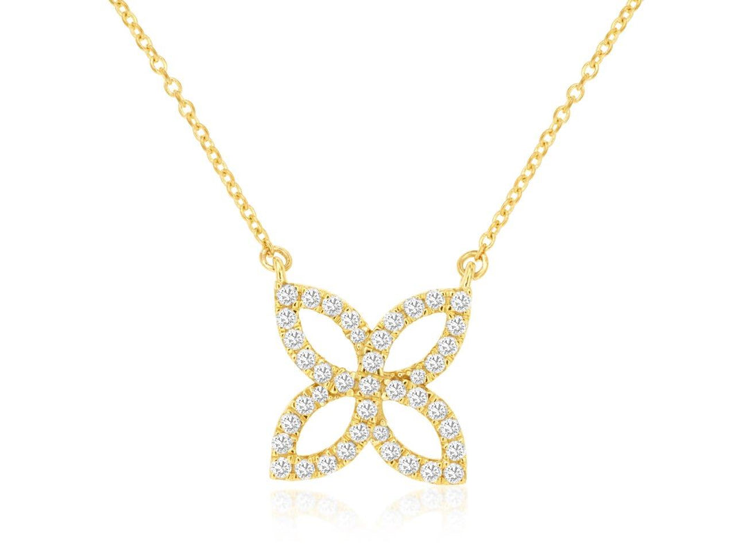 Diamond Open X Pendant Necklace