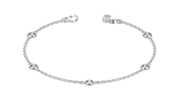 Lab Grown Diamond Station Bracelet - Main Image