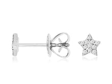 Load image into Gallery viewer, Petite Diamond Star Earrings
