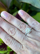 Load image into Gallery viewer, Yellow and White Diamond Halo Ring
